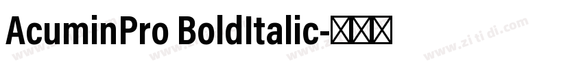 AcuminPro BoldItalic字体转换